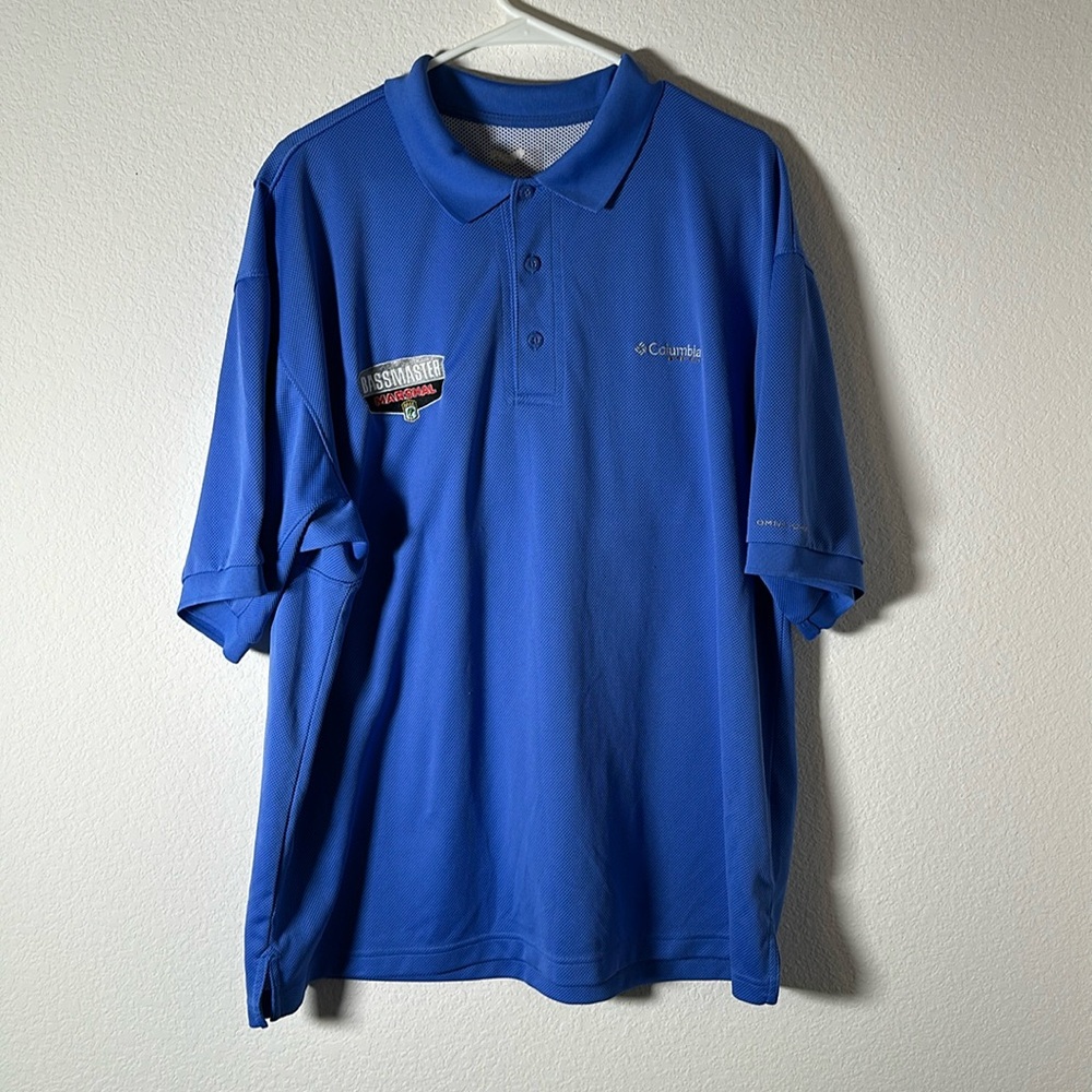Columbia Omni-Shade PFG Bassmaster Marshal Fishing Polo Short Sleeve Shirt 2XL